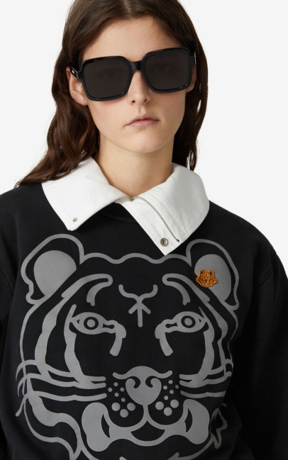 Kenzo Women K-tiger Sweatshirt Black